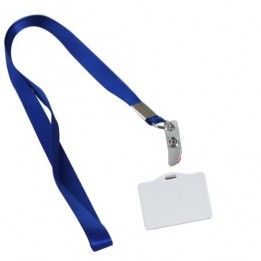 Badge en polymère avec tour de cou de couleur - 3 coloris (vendu à l'unité)