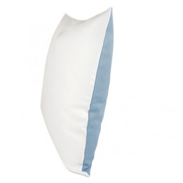 Housse de coussin bicolore azur 40 x 40 cm surface structurée (vendu à l'unité)