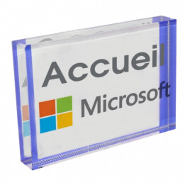 Bloc en cristal acrylique rectangulaire 9 x 13 cm avec coffret cadeau