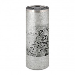 Canette en acier inoxydable Glitter argent 580 ml avec bouchon étanche (vendu à l'unité)
