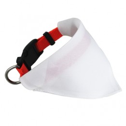 Collier rouge avec le bandana pour chien 20 à 30 cm Largeur 1 cm