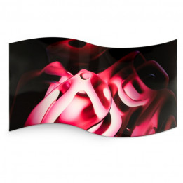 Panneau photo 3D en acrylique 100 x 300 mm forme arc, vague ou deux vagues
