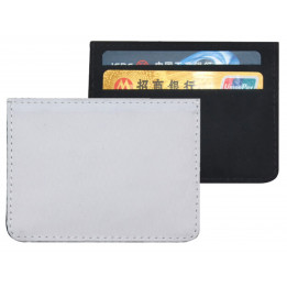 Etui tissu porte-cartes de visite imitation cuir noir 10,2 x 7,7 cm (vendu à l'unité)