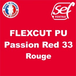 Vinyle thermocollant PU FlexCut X Rouge Passion 33
