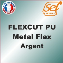 PU Métalflex Argent métal - Vinyle thermocollant 60 microns
