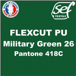 Vinyle thermocollant PU FlexCut X Military Green 26