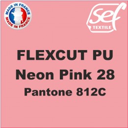 Vinyle thermocollant PU FlexCut X Rose Fluo 28