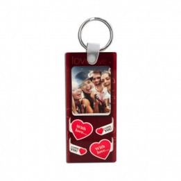 Porte-clé en plastique rectangulaire