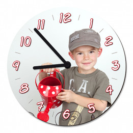 Horloge forme ronde en fibres dures (MDF) Ø 20,6 cm (vendu à l'unité)