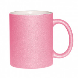 Mug en céramique Glitter (pailletés) rose Ø 80 mm