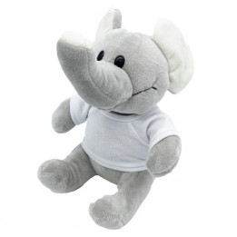 Peluche Eléphant avec mini tee-shirt (vendu à l'unité)