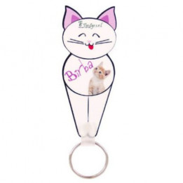 Porte-clé en plastique chat