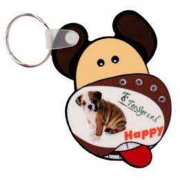 Porte-clé en plastique chien