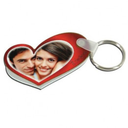 Porte-clé en plastique grand coeur