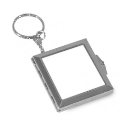 Porte-clé miroir refermable carré 5 x 4,5 cm sublimable recto/verso (vendu à l'unité)