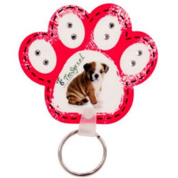 Porte-clé en plastique patte de chien