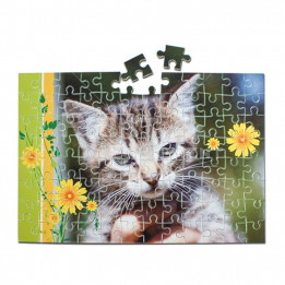 Puzzle blanc brillant 19 x 24 cm épaisseur 2 mm - 30 ou 80 pièces
