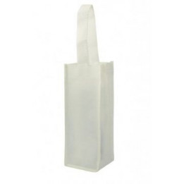 Sac bouteille blanc 9 x 9 x 39 cm
