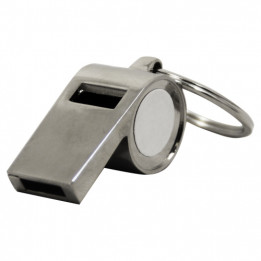 Porte-clé sifflet en métal avec deux plaques pour sublimation (vendu à l'unité)