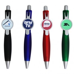Stylo de couleur à bille rétractable avec plaque pour sublimation (vendu à l'unité)