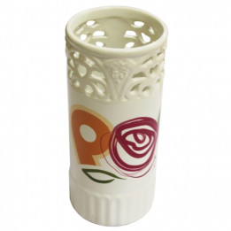 Vase en céramique émaillé Ø 8,5 cm H 19,5 cm (vendu à l'unité)