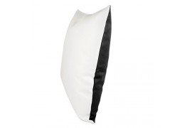 Housse de coussin bicolore noir 40 x 40 cm surface structurée (vendu à l'unité)