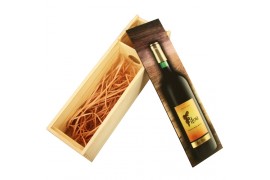 Coffret en bois sapin pour bouteille à personnaliser 35 x 10,5 x 10,5 cm (vendu à l'unité)