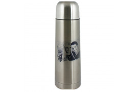 Bouteille thermos isotherme en acier inoxydable argent 750 ml avec bouchon argent (vendu à l'unité)