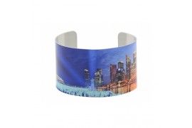 Bracelet déformable en aluminium blanc brillant pour sublimation 