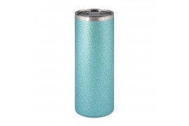 Canette en acier inoxydable Glitter bleu ciel 580 ml avec bouchon étanche (vendu à l'unité)