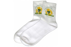 Chaussettes blanches pieds en coton et jambes en polyester pour sublimation - 3 tailles