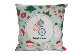 Housse de coussin de Noël verte 40 x 40 cm pour sublimation (vendu à l'unité)