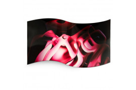 Panneau photo 3D en acrylique 100 x 300 mm forme arc, vague ou deux vagues