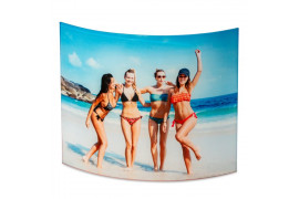 Panneau photo 3D en acrylique 200 x 250 mm forme arc, vague ou deux vagues