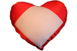 Housse de coussin coeur rouge 42 x 38 cm toucher très doux avec garniture (vendu à l'unité)