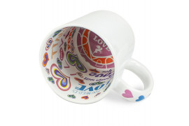 Mug à thème I Love You céramique traité 100% polyester 
