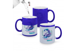 Magik mug H 9,5 cm Ø 8 cm - 4 coloris : bleu, bleu royal, rouge, noir