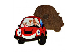 Magnet en MDF forme voiture 7 x 7 cm (vendu à l'unité)