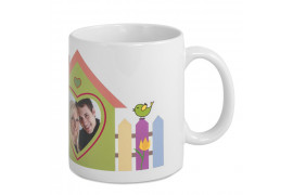 Mug blanc Lena-ST H 9,5 cm Ø 8,2 cm avec revêtement Sublistar® AA-coating