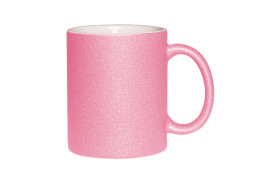 Mug en céramique Glitter (pailletés) rose Ø 80 mm