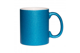 Mug en céramique Glitter (pailletés) bleu Ø 80 mm