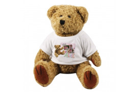 Peluche ours brun Teddy H 22 cm (vendu à l'unité)
