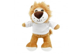 Peluche Lion avec mini tee-shirt (vendu à l'unité)