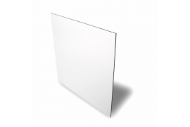 Plaque en aluminium blanc brillant 15 x 20 cm épaisseur 0,5 mm (vendu à l'unité)