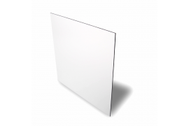 Plaque en aluminium blanc brillant 20 x 30,5 cm épaisseur 0,5 mm (vendu à l'unité)