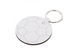 Porte-clé en MDF ballon de football Ø 5,5 cm (vendu à l'unité)