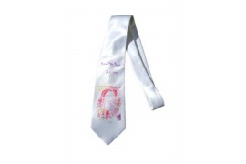 Cravate blanche brillante