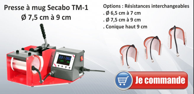 Presse à mug SECABO TM-1